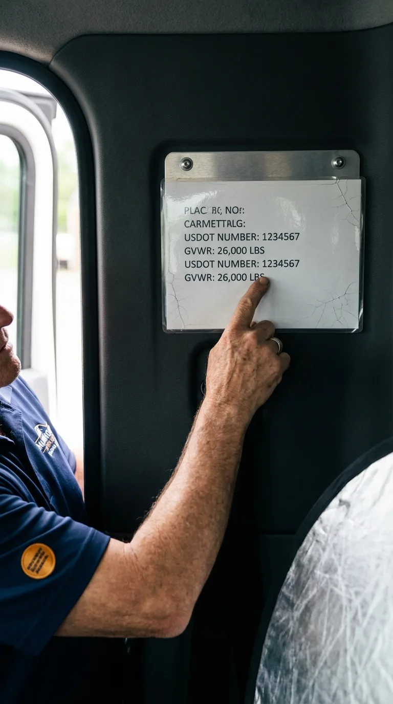 USDOT licensing placard verification in Somersworth